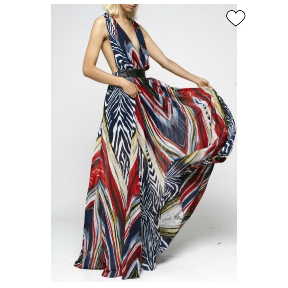 Tov Unholy Faux Leather multicolor racer-back Maxi - Picture 4 of 9